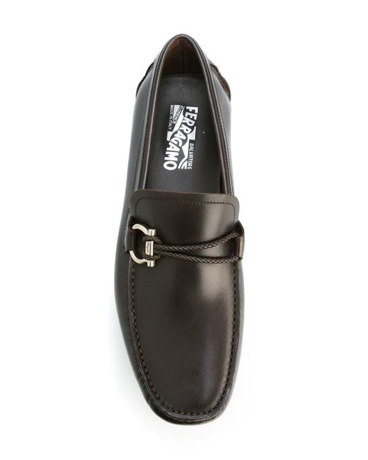 Ferragamo Rubber Sole Loafers in Brown for Men Lyst