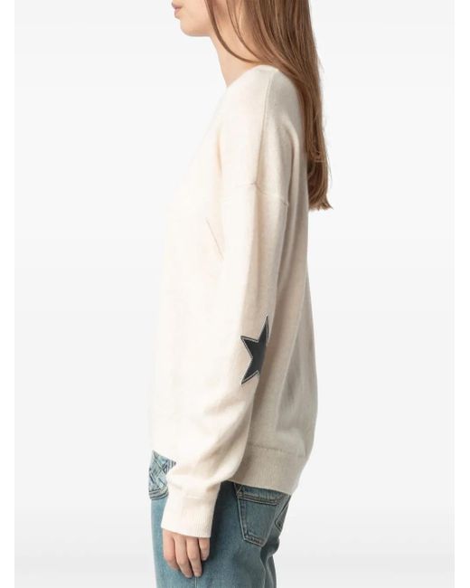 Zadig & Voltaire White Cici Pullover mit Patch