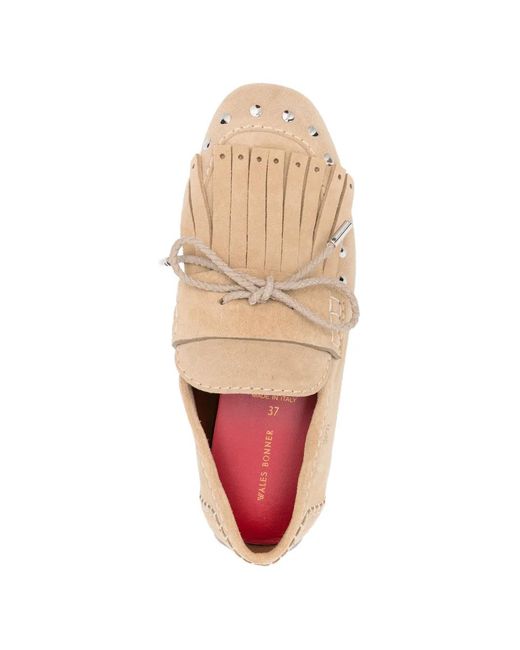 Wales Bonner Natural Montego Tie-Detail Loafers