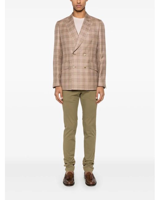 Paul Smith Natural Checked Double-Breasted Blazer for men