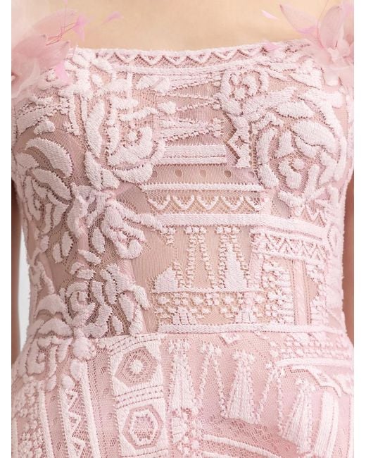 Gemy Maalouf Pink Structured Underskirt Gown