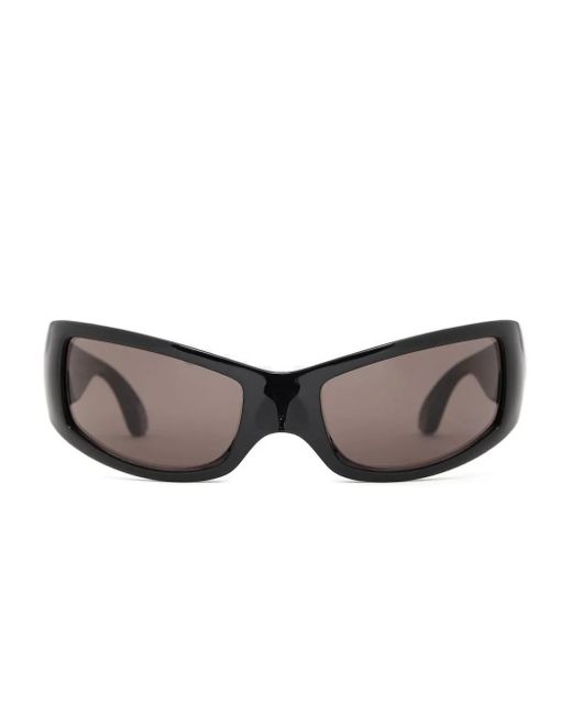 Balenciaga Gray Rectangle-Frame Sunglasses