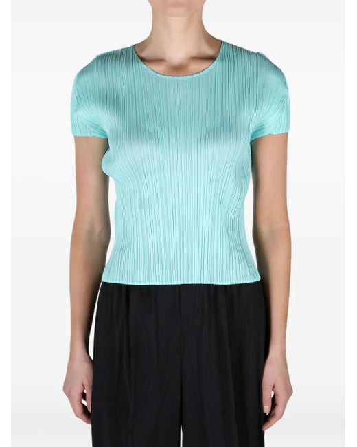 Pleats Please Issey Miyake Blue Mc April T-Shirt