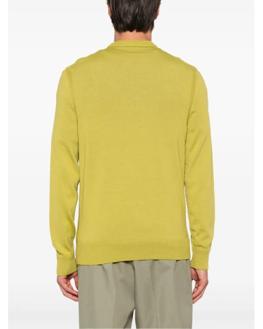 Boss Yellow Logo-Embroidered Sweater for men