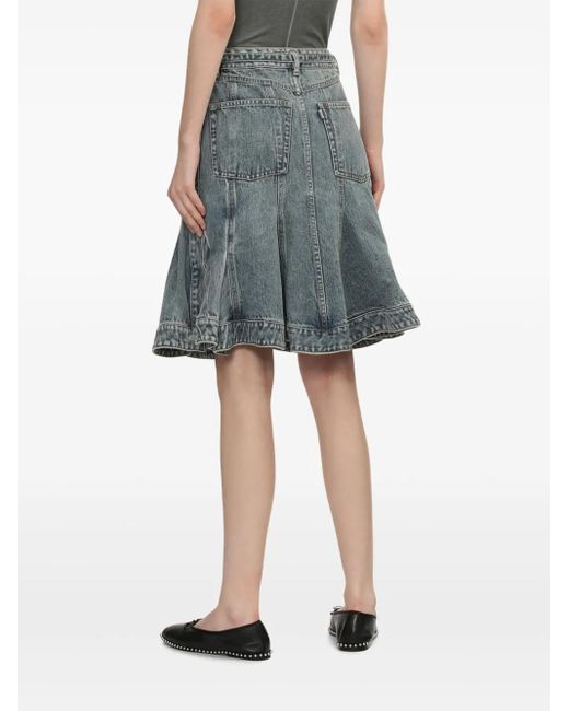 3.1 Phillip Lim Blue Belted Denim Skirt