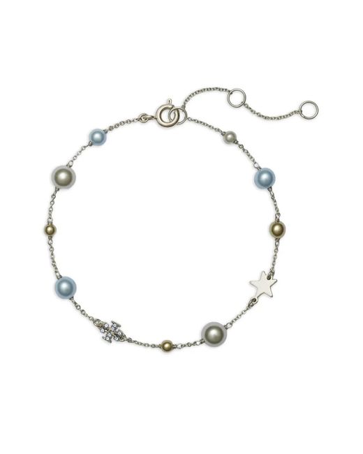 Tory Burch White Delicate Moondance Bracelet