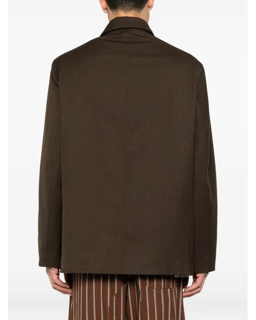 Etudes Studio Brown Dress Up Button-Down Worker Jacket for men