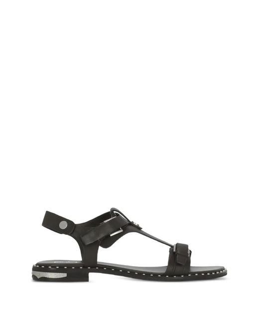 Ash Brown Piper Stud-Embellished Buckle-Strap Sandals