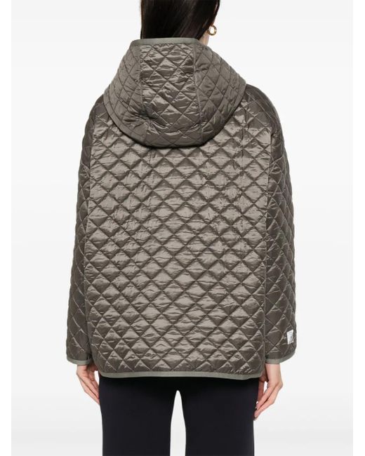 25AW Max Mara LEO レオ リバーシブル キルティング ジャケット レオ] リバーシブル キルティング ジャケット, dark grey | 