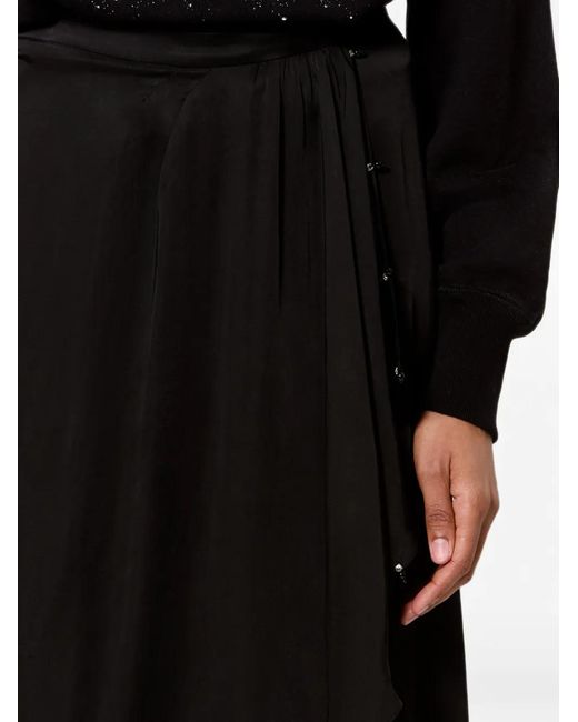 Isabel Marant Black Vanille Draped Midi Skirt