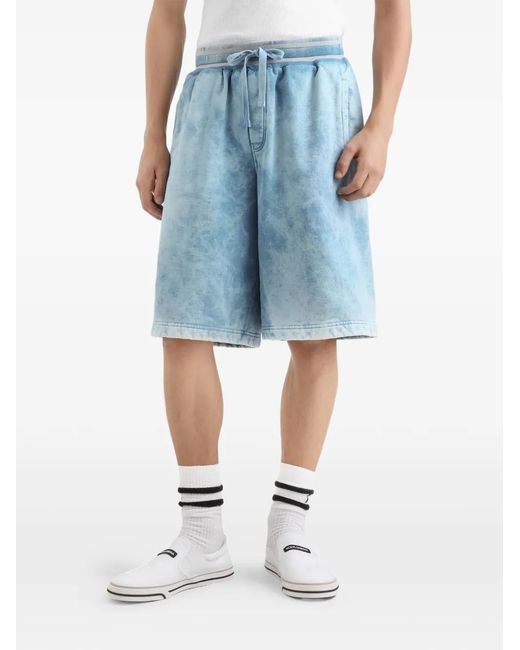 Dolce & Gabbana Blue Drawstring Shorts for men