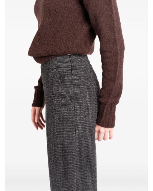 Societe Anonyme Black Prince Of Wales Check Wool Trousers