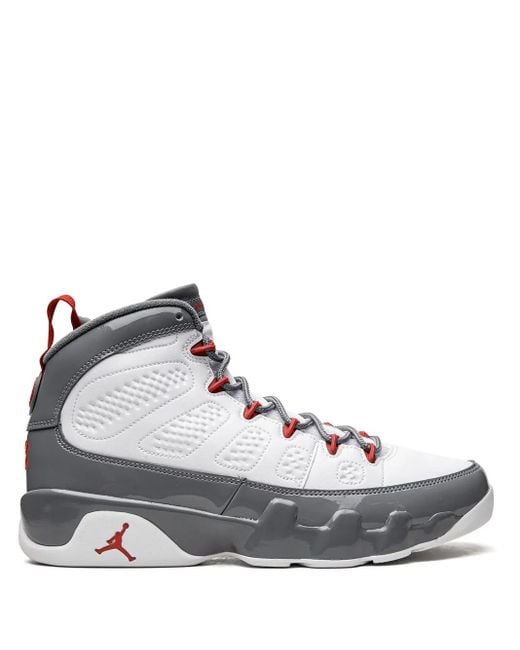 Nike Gray Air Jordan 9 Retro Shoes In White, for men