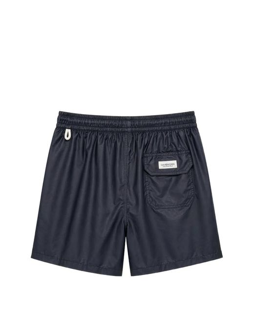 LES HÉRITIERS Black Drawstring-Waist Swim Shorts for men