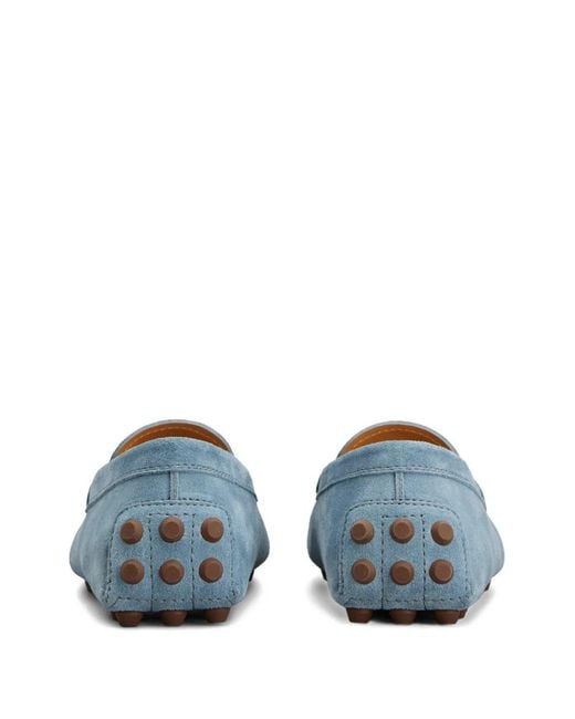 Tod's Blue Gommino Bubble Loafers