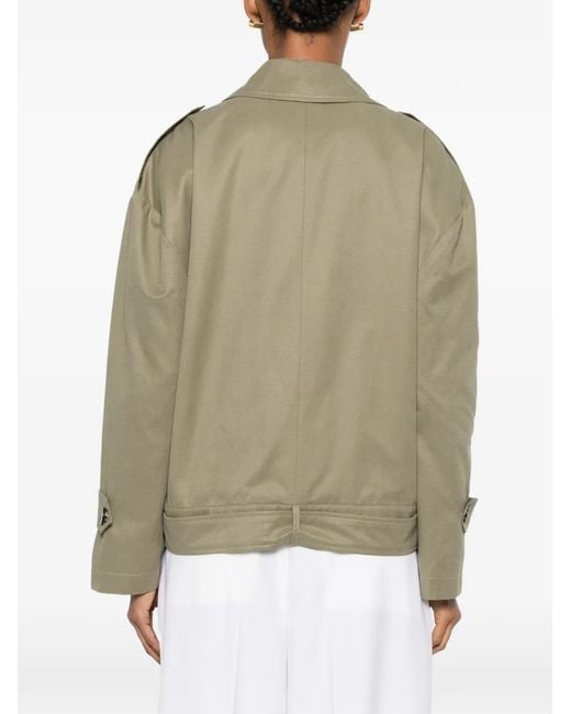 THE NINA STUDIO Natural Double-Breasted Belted Jacket