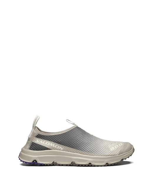 Salomon White Logo-Print Sneakers for men