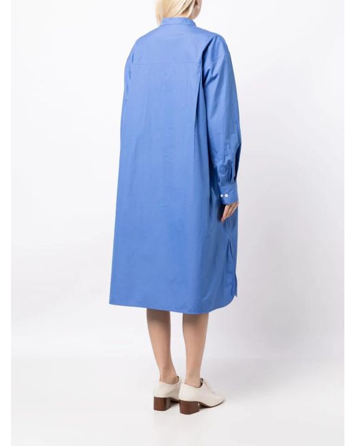 Lemaire Blue Organic-Cotton Poplin Shirtdress