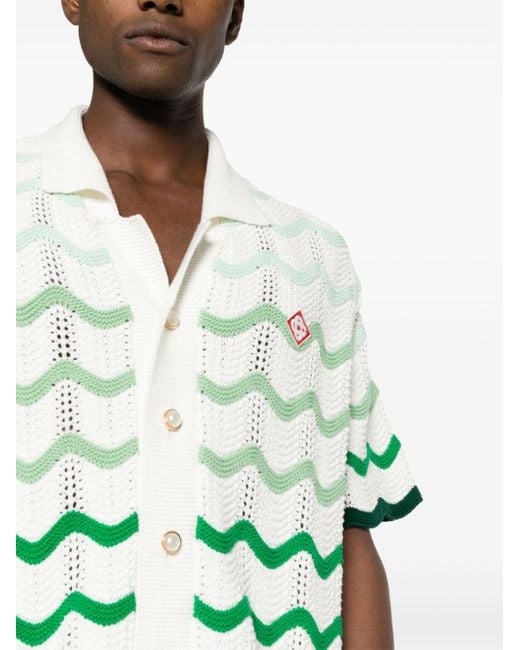 Casablancabrand Gehaakt Overhemd in het Green voor heren