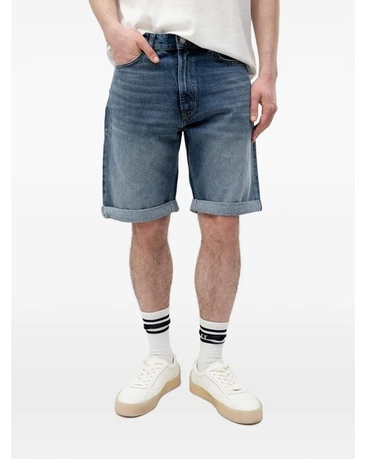 HUGO Blue Short À Patch Logo for men