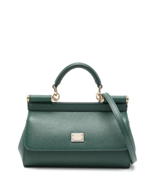 Dolce & Gabbana Green Sicily Small Leather Handbag