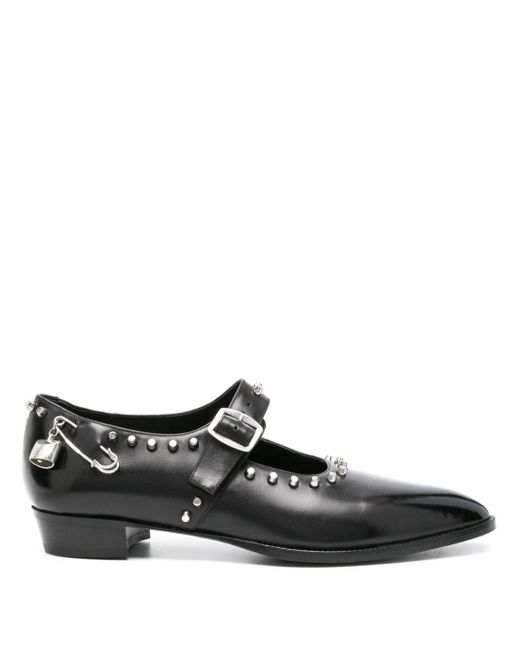 Bally Black Gerwin Studded Leather Loafers