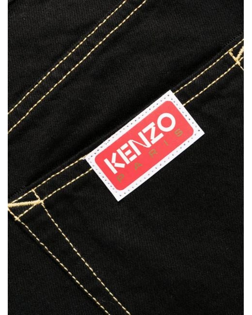 Jean Droit À Patch Logo KENZO en coloris Black