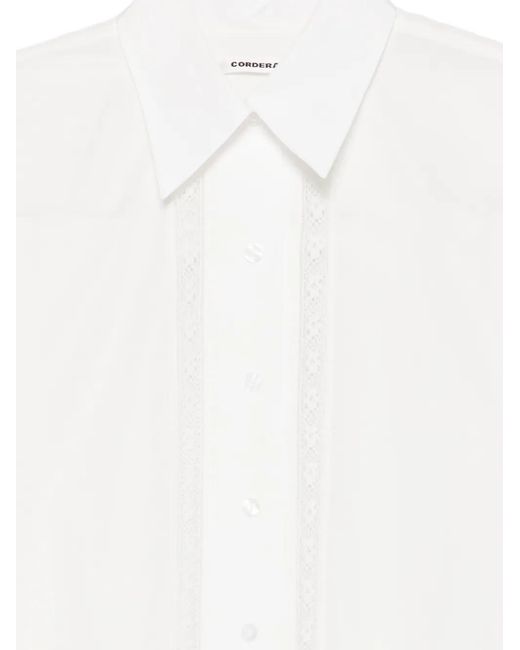 Cordera White Lace-Insert Shirt