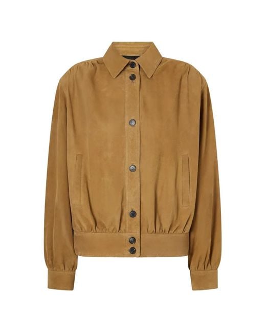 Saint Laurent Natural Suede Shirt Jacket