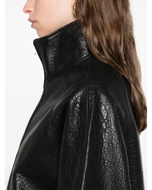 Sandro Leren Jack Met Textuur in het Black
