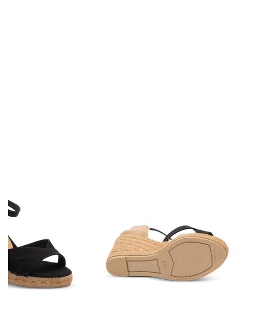 Castaner Black Buckle-Strap Espadrilles