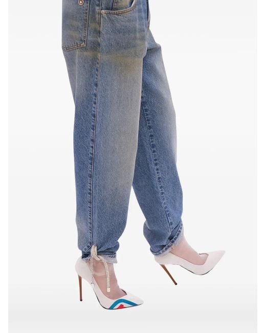 Area Blue Crystal-Knot Jeans