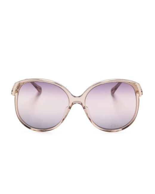 Chloé Pink Oversize-Frame Sunglasses
