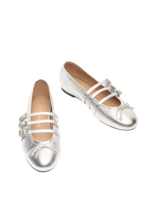 Stuart Weitzman White Celeste Ballet Flats