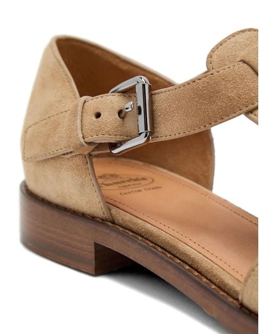 Church's Brown Suede Cage Ballet Flats