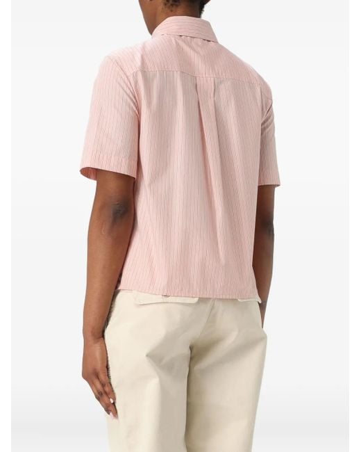 Pinko Pink Striped Pattern Shirt