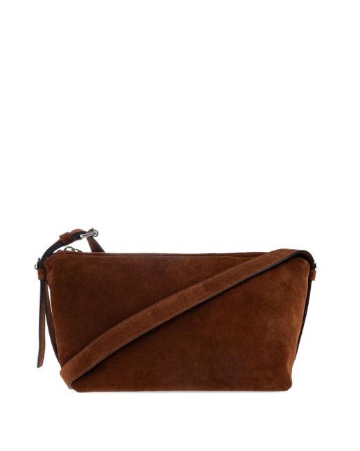 Moschino Brown Schultertasche Aus Wildleder