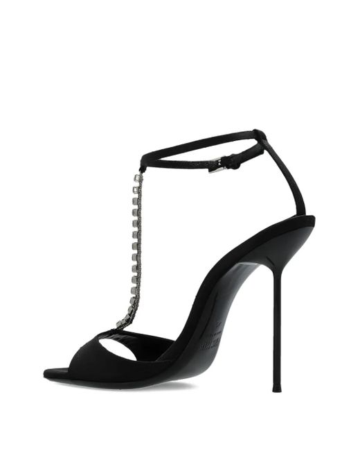Sandali Lidia Con Cinturino A T E Catena Di Cristalli 105 Mm di Paris Texas in Black
