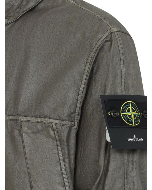 Stone Island Brown Short Parka for men