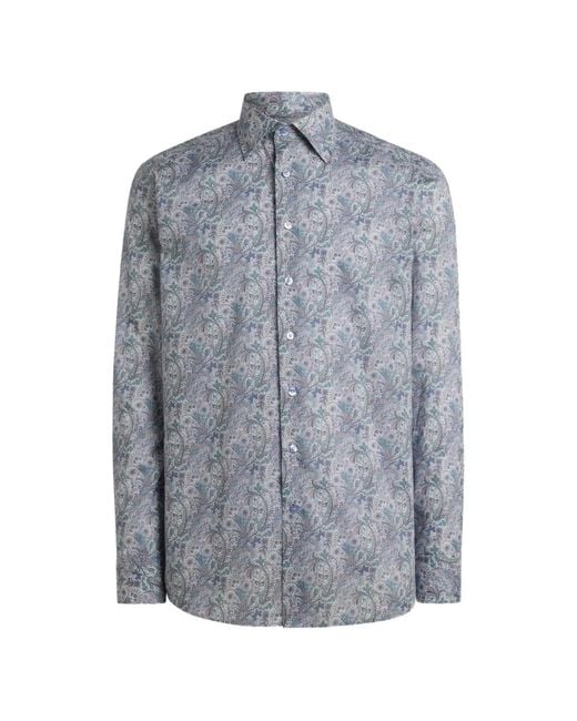 Etro Gray Paisley Shirt for men