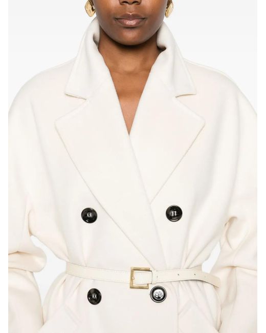 Imperial Natural Belted Double-Breasted Coat