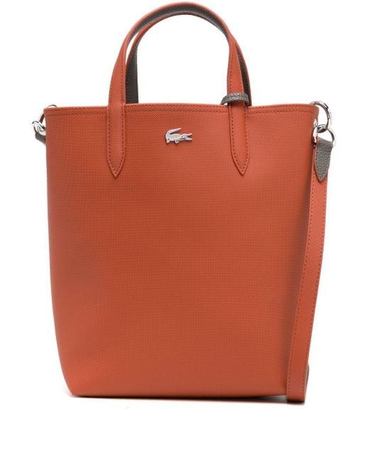 Lacoste Orange Anna Reversible Tote Bag