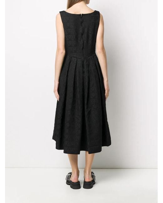Comme des Garçons Black Monogram A-line Midi Dress