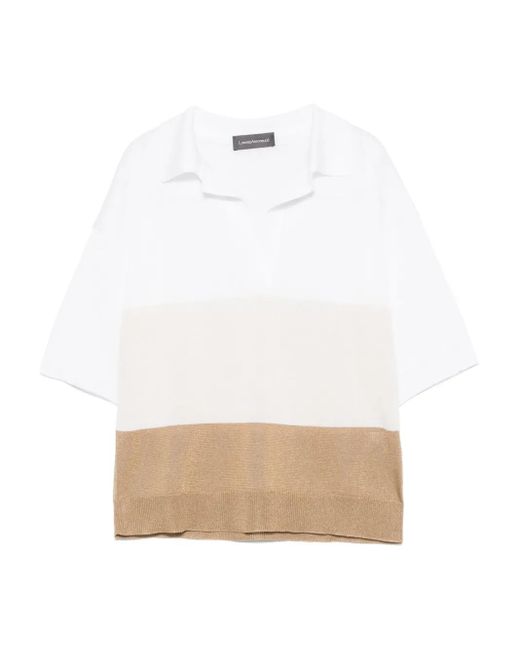 Lorena Antoniazzi White Striped T-Shirt