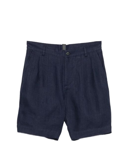 Sease Blue Short À Design Plissé for men