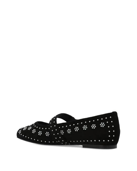 Coperni Black Buckle-Strap Ballet Flats