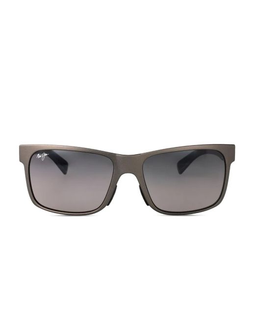 Maui Jim Gray Ho'Opili Rectangle-Frame Sunglasses for men