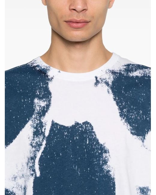 McQueen Blue T-Shirt With Print for men