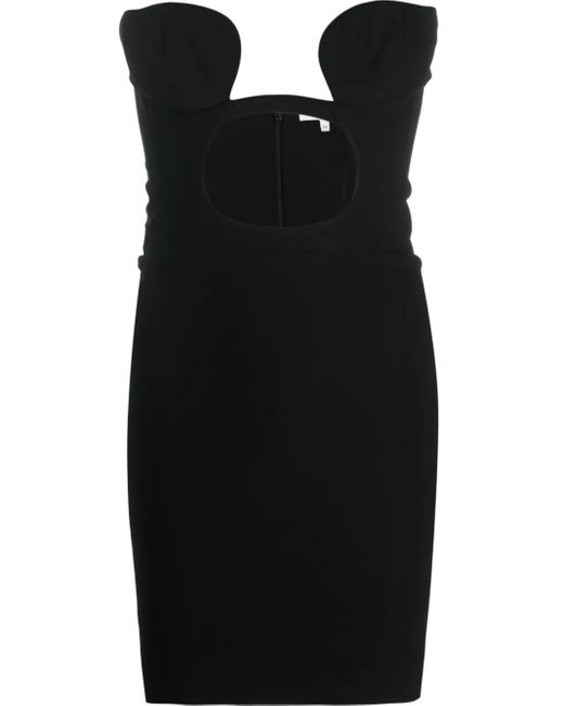Nensi Dojaka Black Cut-Out Jersey Minidress