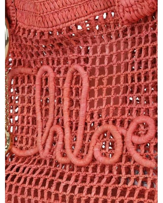 Chloé Woven Embroidered-Logo Tote Bag